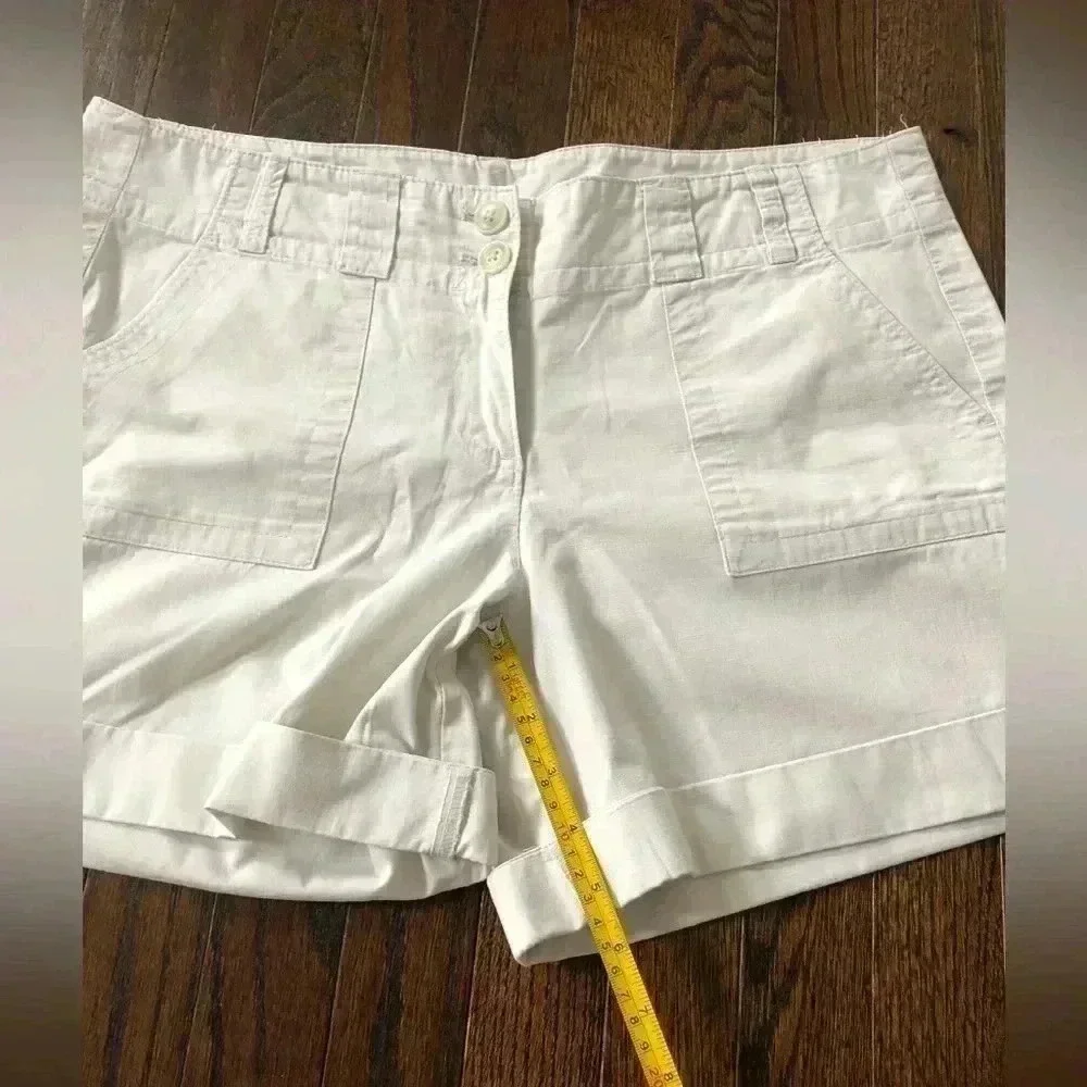 Ann Taylor Women’s 10 Signature Cream 5.5" Inseam Cotton Shorts - EUC - Picture 6 of 9
